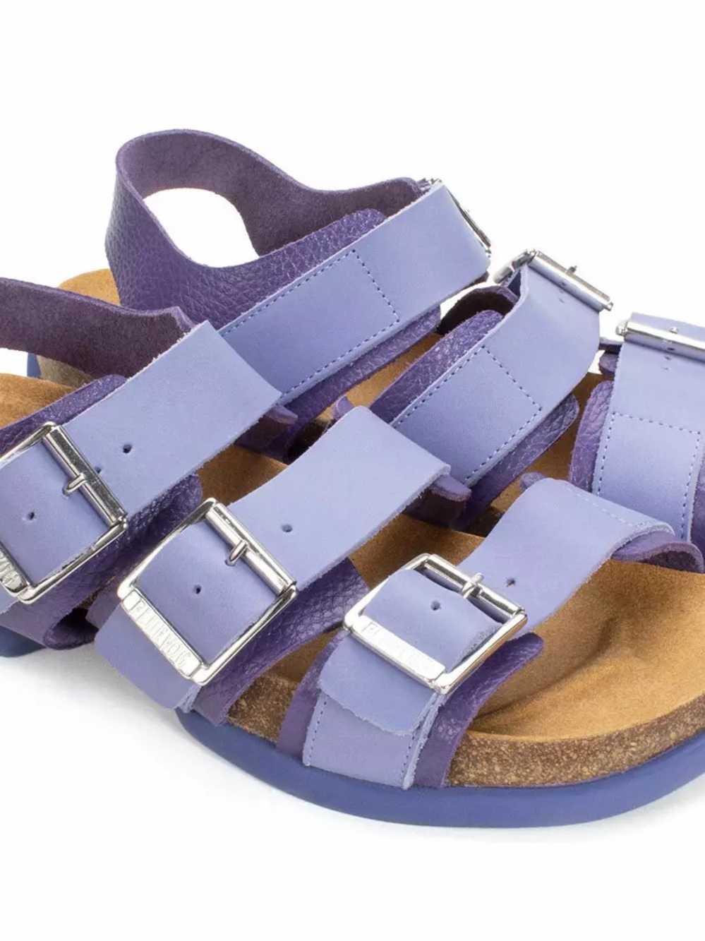 John Fluevog Lavender Purple Buckle Strappy Men's Sandals